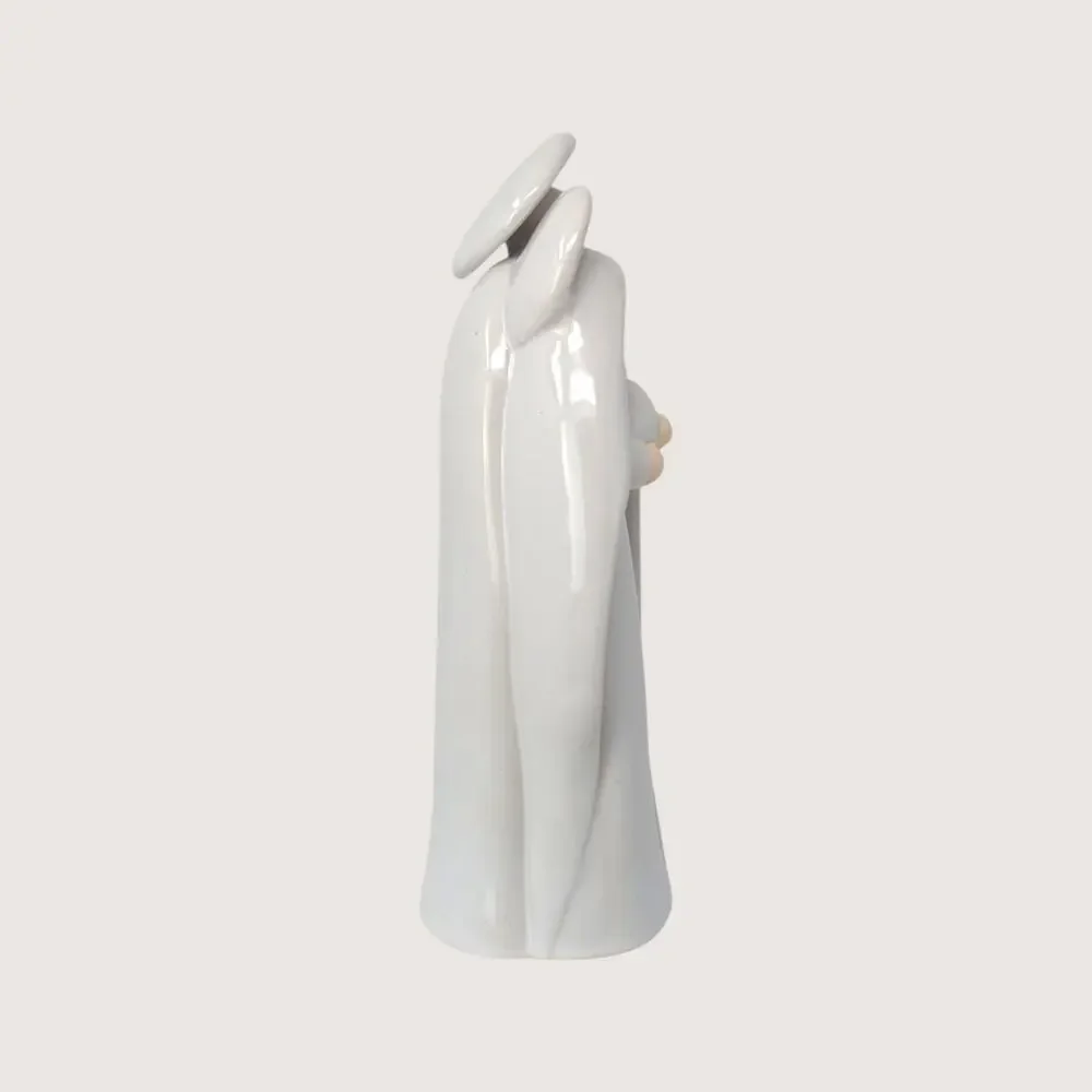 1990s Ceramic Holy Family Minimalist Nativity Style Figurine